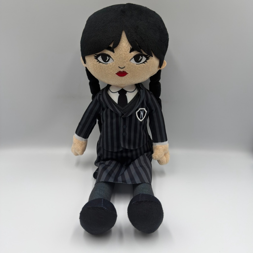 Wednesday Addams Plush Doll Nevermore Academy Uniform 15.5" Netflix Series